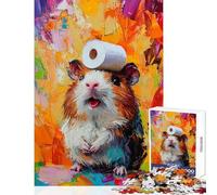 Puzzle da 1000 pezzi per ragazzi con vivaci immagini di porcellini d'India Puzzle per adulti giochi rilassanti che migliorano la memoria ideali per compleanni (dimensioni 38x26cm)