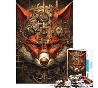 Puzzle da 1000 pezzi per ragazzi con volpe biomeccanica ideale per adulti e famiglie con schema di assemblaggio e regalo perfetto per tutta la famiglia (dimensioni 38x26cm)