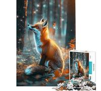 Puzzle da 1000 pezzi per ragazzi con volpe nella foresta incantata gioco interattivo educativo e stimolante ideale come regalo per uomini e donne perfetto per la decorazione della casa (38x52cm)
