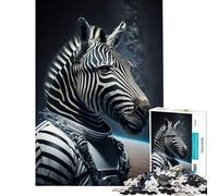 Puzzle da 1000 pezzi per ragazzi con zebra e astronauta ideale per il relax un gioco educativo e stimolante perfetto come regalo di compleanno per chi ama l'analisi e la logica (dimensioni 38x52cm)