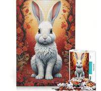 Puzzle da 1000 pezzi per ragazzi, Coniglietto Curioso, Gioco Rilassante, Sfida Difficile, Collezione d'Artista, Belle Arti 38x52cm