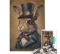 Puzzle da 1000 pezzi per ragazzi coniglio steampunk giocattolo avvincente per coltivare la pazienza rompicapo decorazione perfetta ottimo regalo (dimensioni 75x50cm)