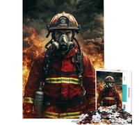 Puzzle da 1000 pezzi per ragazzi coraggioso pompiere in azione puzzle per adulti gioco per famiglie gara di velocità manuale compleanno e Natale (dimensioni 50x75cm)