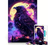 Puzzle da 1000 pezzi per ragazzi,corvo celeste,etereo,a incastro preciso,gioco intelligente,attività per la mente,momento di relax,attività per il compleanno (38x26cm)