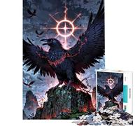 Puzzle da 1000 pezzi per ragazzi Corvo Cremisi dell'Apocalisse sfida impegnativa da completare migliora la memoria giocattolo fai-da-te per ragazzi dai 14 anni in su (50x75cm)