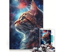 Puzzle da 1000 pezzi per ragazzi, Cosmic Cat Dreams, gioco educativo, taglio di precisione, ottimo regalo per gli appassionati di videogiochi 38x52cm