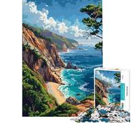 Puzzle da 1000 pezzi per ragazzi Costa della California Pixel Art giochi educativi giocattoli didattici regalo di compleanno decorazione per la casa (dimensioni 50x75cm)