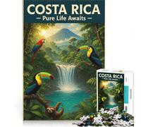 Puzzle da 1000 pezzi per ragazzi, Costa Rica, giochi educativi, attività divertenti da fare a casa, collezione d'artista, belle arti 38x52cm