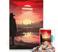 Puzzle da 1000 pezzi per ragazzi: Cowboy rosso nel deserto gioco rompicapo difficile e stimolante ideale come regalo per tutta la famiglia 50x75cm