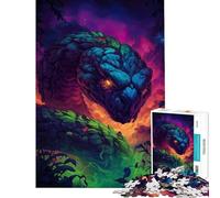 Puzzle da 1000 pezzi per ragazzi creatura fantastica serpente arte digitale sfida da completare migliora la memoria giocattolo fai da te per ragazzi dai 14 anni in su (50x75cm)