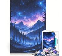 Puzzle da 1000 pezzi per ragazzi, Crepuscolo Incantato nella Foresta Mistica, gioco per famiglie, divertente e spiritoso, adatto anche come decorazione da scrivania 50x75cm