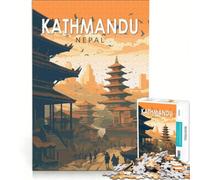 Puzzle da 1000 pezzi per ragazzi, Cronache di Kathmandu, giochi per famiglie, antistress, regalo per amici e parenti 38x52cm