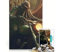 Puzzle da 1000 pezzi per ragazzi: Cthulhu alla guida di un elicottero, gioco divertente, allena la mente e la mano, sfida unica 50x75cm