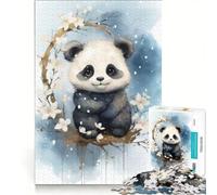 Puzzle da 1000 pezzi per ragazzi, cucciolo di panda, gioco rilassante, gara di velocità manuale, ideale per compleanni e Natale 50x75cm