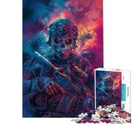 Puzzle da 1000 pezzi per ragazzi Cyber Ghost Soldier divertente attività da fare a casa regalo di compleanno gioco impossibile per ragazzi dai 14 anni in su puzzle in offerta (38x26cm)