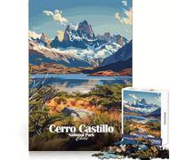 Puzzle da 1000 pezzi per ragazzi del Parco Nazionale Cerro Castillo,Cile,che stimola la logica e il divertimento,con incastro perfetto,ideale come regalo stagionale (38x52cm)