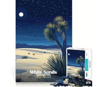 Puzzle da 1000 pezzi per ragazzi del Parco Nazionale di White Sands,gioco stimolante per la mente,incastro perfetto,senza spazi vuoti,rilassante attività di gruppo al chiuso (38x26cm)
