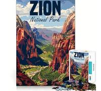 Puzzle da 1000 pezzi per ragazzi del Parco Nazionale di Zion,stimolante per le capacità cognitive,divertente,con incastro sicuro e senza pezzi che si staccano,un modo coinvolgente per passare