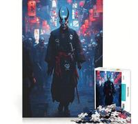 Puzzle da 1000 pezzi per ragazzi: Demone Samurai in un ambiente urbano, giochi educativi, attività divertenti da fare a casa, collezione d'artista, belle arti 38x52cm