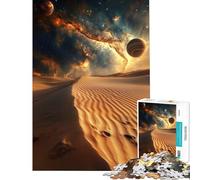 Puzzle da 1000 pezzi per ragazzi deserto sotto un cielo cosmico puzzle da 1000 pezzi giocattolo decorativo per la casa taglio di precisione regalo di compleanno regalo di viaggio (38x52cm)
