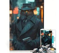 Puzzle da 1000 pezzi per ragazzi: Detective dalla testa d'aquila sotto la pioggia, gioco educativo, decorazione da parete, per rafforzare l'amore tra le coppie 50x75cm