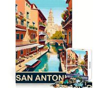 Puzzle da 1000 pezzi per ragazzi di San Antonio,ideale per allenamento intelligente,fuga rilassante,taglio perfetto,regalo memorabile (38x52cm)