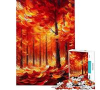 Puzzle da 1000 pezzi per ragazzi dipinto di una foresta autunnale puzzle per adulti giochi per famiglie decorazione perfetta attività divertenti da fare in casa (dimensioni 38x52cm)