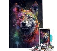 Puzzle da 1000 pezzi per ragazzi disegno di un cane dingo gioco educativo sfida giocattolo educativo difficile opera d'arte regalo (dimensioni 50x75cm)