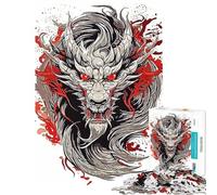 Puzzle da 1000 pezzi per ragazzi disegno di un drago puzzle per adulti gioco pratico ideale per passare il tempo in casa regalo di Natale o di compleanno (dimensioni 38x52cm)