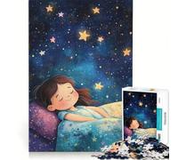Puzzle da 1000 pezzi per ragazzi "Dormire sotto le stelle" giochi educativi assemblaggio di modelli collezione d'artista belle arti 38x26cm