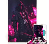 Puzzle da 1000 pezzi per ragazzi: Dottore della peste cyberpunk con fucile, gioco interattivo, migliora la memoria, compleanno e Natale 38x52cm