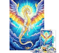 Puzzle da 1000 pezzi per ragazzi Drago alato nel cielo Puzzle per adulti Gioco pratico Sfida difficile da completare (Dimensioni 38x52cm)