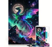 Puzzle da 1000 pezzi per ragazzi,Drago Celeste sopra le Montagne,Incastro perfetto,Gioco stimolante per la mente,Attività rilassante,Attività per il compleanno (50x75cm)