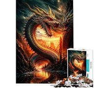 Puzzle da 1000 pezzi per ragazzi drago che si alza puzzle per adulti gioco divertente decorazione per la casa compleanni e occasioni speciali (dimensioni 38x26cm)