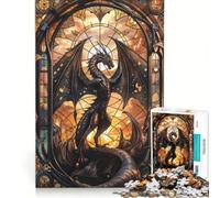 Puzzle da 1000 pezzi per ragazzi, Drago color terra, Gioco impossibile, Allena la mente e la mano, Regalo di compleanno, Regali 38x52cm