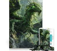 Puzzle da 1000 pezzi per ragazzi,drago della natura risvegliata,taglio liscio,gioco di logica,gioco rilassante,regalo di compleanno per hobby (38x52cm)