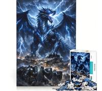 Puzzle da 1000 pezzi per ragazzi Drago della Tempesta Gioco divertente Allena la mente e la mano Migliora l'amore tra le coppie 38x26cm
