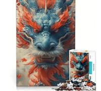 Puzzle da 1000 pezzi per ragazzi, Drago di Buon Anno, Gioco Impossibile, Difficile e Sfida, Compleanno e Natale 38X26CM