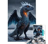 Puzzle da 1000 pezzi per ragazzi: Drago di Ghiaccio e Fuoco - Il Guardiano del Ghiaccio e della Fiamma Difficile e stimolante decorazione per la casa giocattolo antistress adatto a partire dai 14 anni