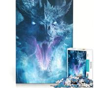 Puzzle da 1000 pezzi per ragazzi, Drago di Ghiaccio, Ruggito di Bufera, Gioco educativo, Regalo di compleanno, Offerta come regalo per tutta la famiglia 38x52cm