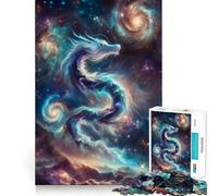 Puzzle da 1000 pezzi per ragazzi,drago di polvere di stelle celeste,incastro perfetto,arte,gioco di concentrazione mentale,svago,regalo di Natale (38x52cm)