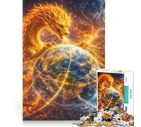 Puzzle da 1000 pezzi per ragazzi Drago Giallo Tessitura Realtà Gioco Educativo Allena la Mente e la Mano Regalo per Amici e Familiari 50x75cm