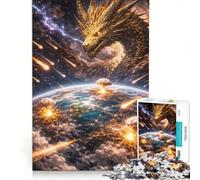 Puzzle da 1000 pezzi per ragazzi Drago Giallo Testimone Giochi Rilassanti Attività Divertenti da Fare a Casa Ottimo Regalo per i Videogiocatori 50x75cm