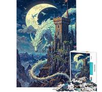 Puzzle da 1000 pezzi per ragazzi Drago Guardiano del Castello Puzzle per adulti Gioco rompicapo Regalo difficile per amici e familiari (Dimensioni 38x26cm)