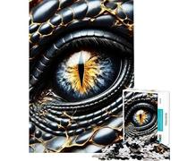 Puzzle da 1000 pezzi per ragazzi Drago Nero Occhio Nero Giocattolo educativo Gioco di apprendimento Modello da assemblare Ottimo regalo per gli amanti del gioco (dimensioni 38x52cm)