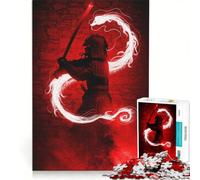 Puzzle da 1000 pezzi per ragazzi, drago samurai giapponese, antistress, per divertimento in famiglia, compleanno e Natale 50x75cm