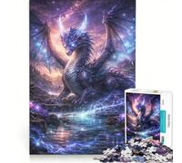 Puzzle da 1000 pezzi per ragazzi Drago Stellare Mitico giocattolo fai-da-te migliora la memoria con pezzi ad incastro di forma casuale 50x75cm