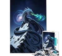 Puzzle da 1000 pezzi per ragazzi: Drago sulla cima di una montagna innevata Difficile e stimolante Un'opera d'arte Gioco divertente adatto a persone dai 14 anni in su (50x75cm)