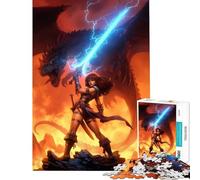 Puzzle da 1000 pezzi per ragazzi Dragon Slayer giocattolo educativo per l'apprendimento e il miglioramento della memoria regalo di compleanno (dimensioni 38x26cm)