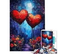 Puzzle da 1000 pezzi per ragazzi "Due cuori nella notte" - Gioco educativo per tutta la famiglia ideale per migliorare la memoria e stimolare la mente 50x75cm